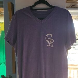 Purple V-Neck Men's Shirt